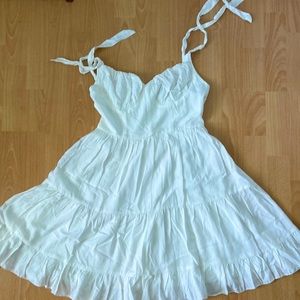 White ruffle dress